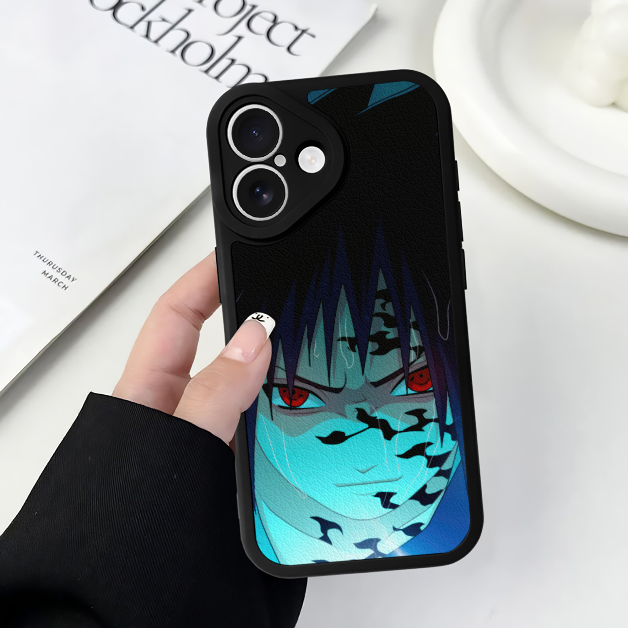 （画像用） NARUTO -ナルト- NARUTO -ナルト- 疾風伝 【iPhone 16シリーズ対応】シリコンスマホケース（レザー調） 材質：シリコン